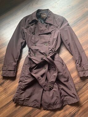 Cole Haan Trench Coat Double Breasted chocolate/eggplant 6